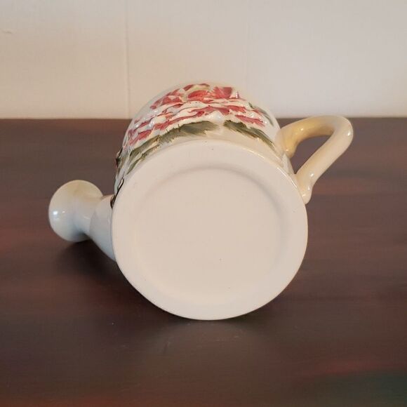 New in Box Avon Small Decorative Ceramic Floral Watering Can / Planter (2007) - Picture 6 of 8